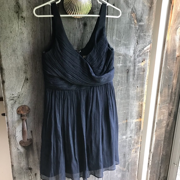 J Crew Navy Chiffon Party Dress - Picture 1 of 1